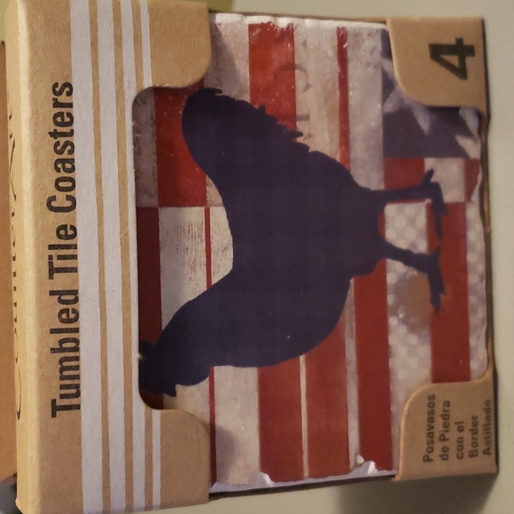 Tumbled Tile Absorbent Coasters - Picture 2 of 5